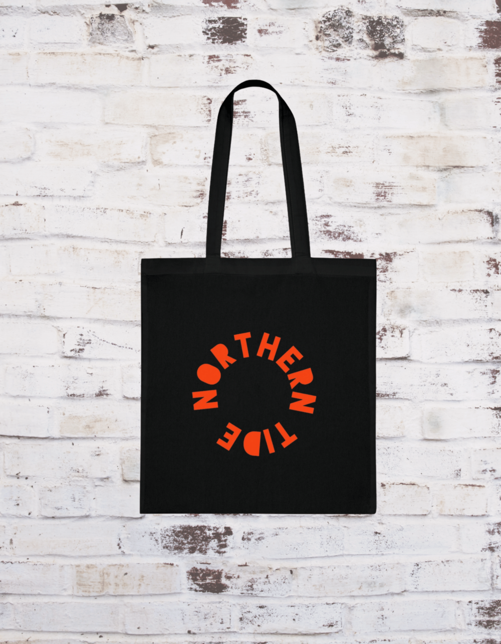 northern tide tote bag - black/red