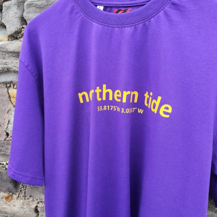 northern tide- coordinates tee close up - purple